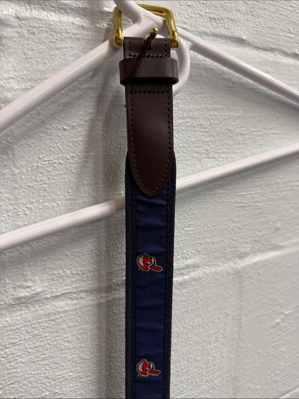 Vineyard Vines Cleveland Indians MLB Chief Wahoo Belt Officially Licensed